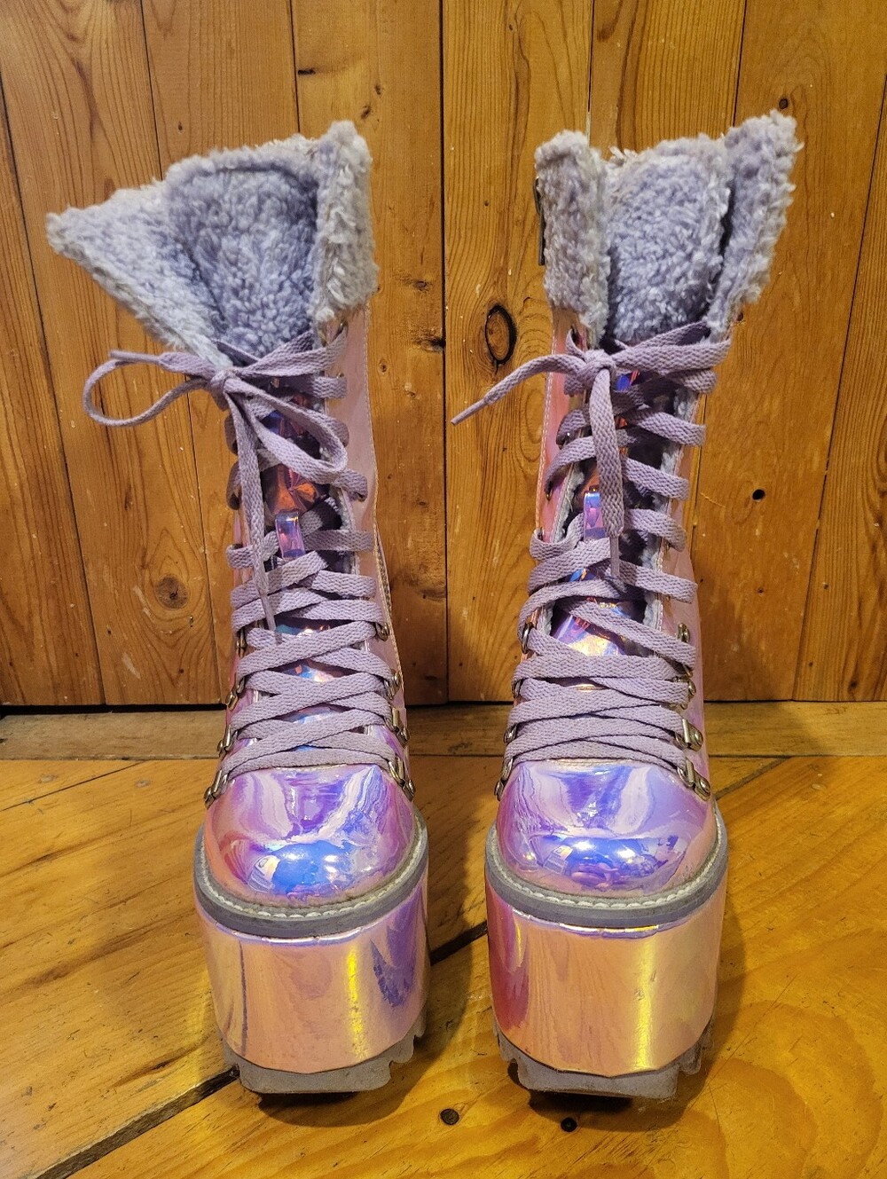 Club Exx Frostbitten Platform Boots Dollskill - Picture 2 of 6